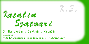 katalin szatmari business card